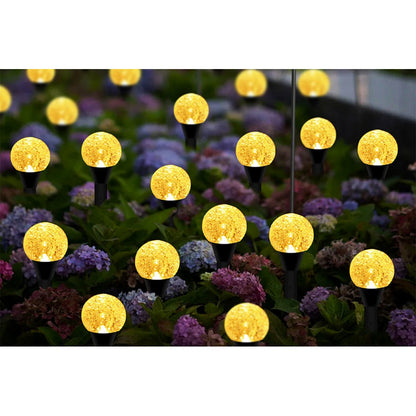 10 in 1 Outdoor Solar Bubble Ball String Lights -Warm