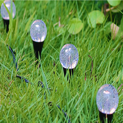 2Pcs 10 in 1 Outdoor Solar Bubble Ball String Lights -Multicolor and Warm
