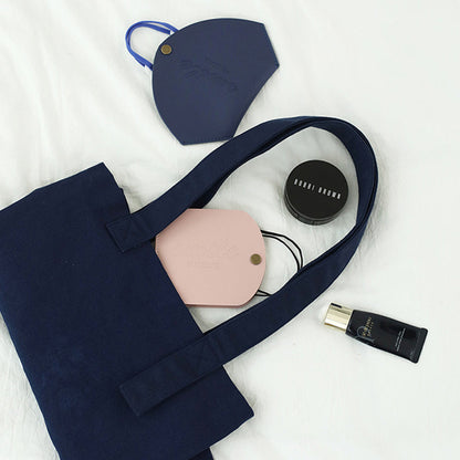 4Pcs PU Leather Snap Button Mask Storage Bag Blue and Pink