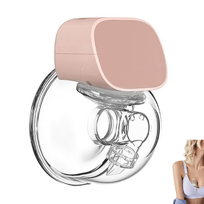 Breast Pump Electric Wearable Hands Free Breast Pump Strong Suction Power with 2 Modes 9 Levels -Pink