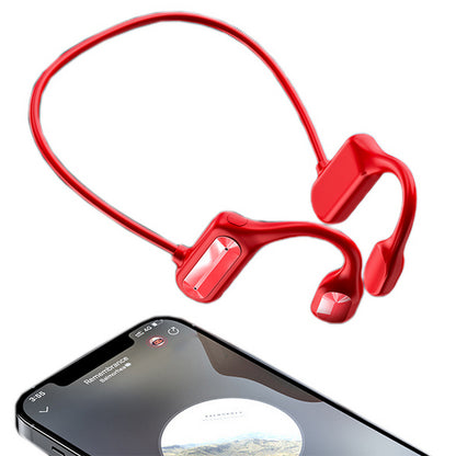 Bone Conduction Headphones Bone Conduction Bluetooth Earphones -Red