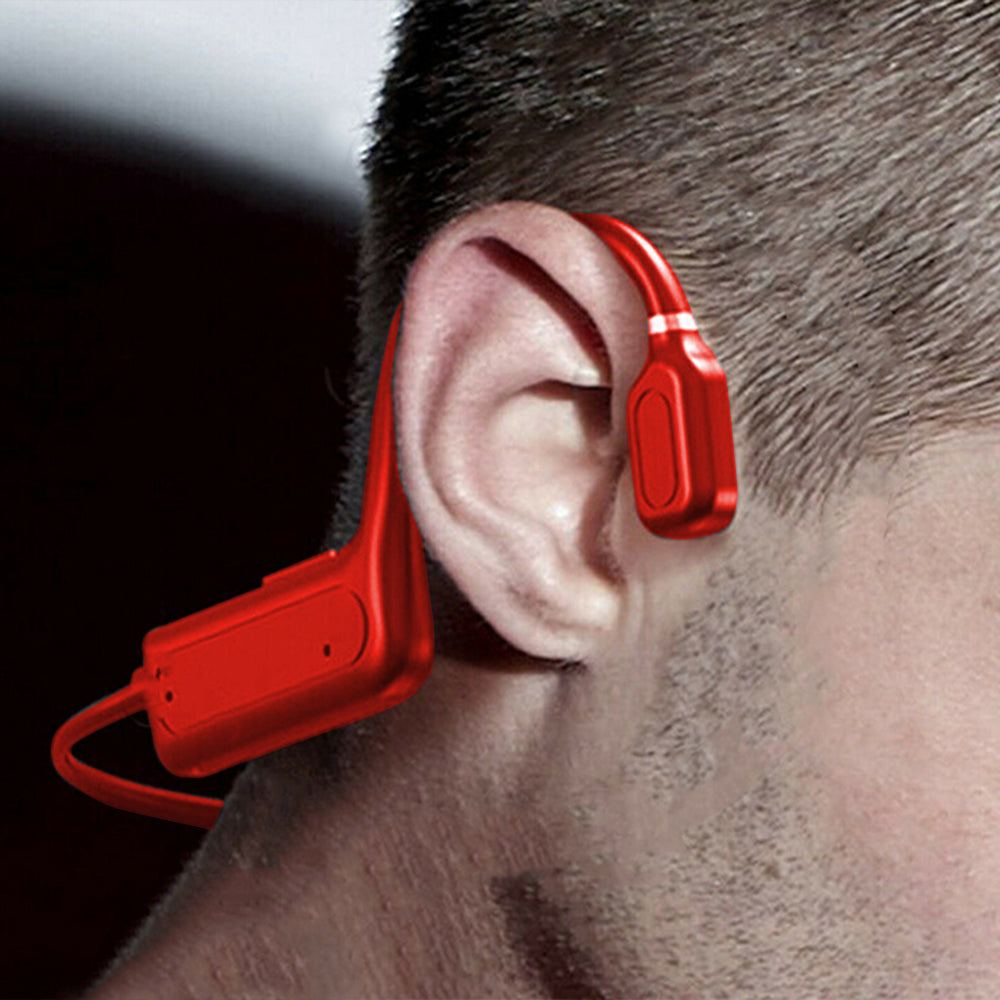 Bone Conduction Headphones 2pcs Bone Conduction Bluetooth Earphones -Red and Green