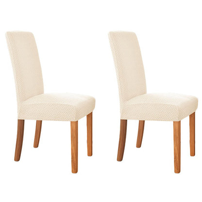 Chair Cover Set of 2Pcs Elastic Chair Covers-Beige
