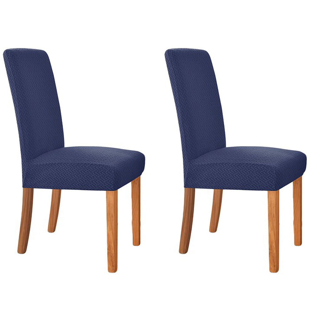 Chair Cover Set of 2Pcs Elastic Chair Covers-Navy