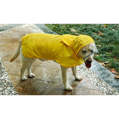 Dog Raincoat with Hat Yellow