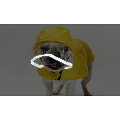 Dog Raincoat with Hat Yellow