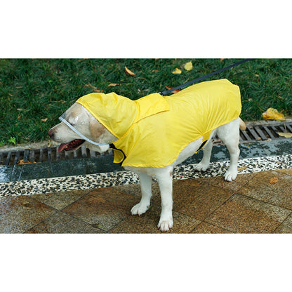 Dog Raincoat with Hat Yellow