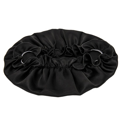 Soft Breathable 100% Mulberry Silk Sleep Night Cap Good for Your Hair Care - Black