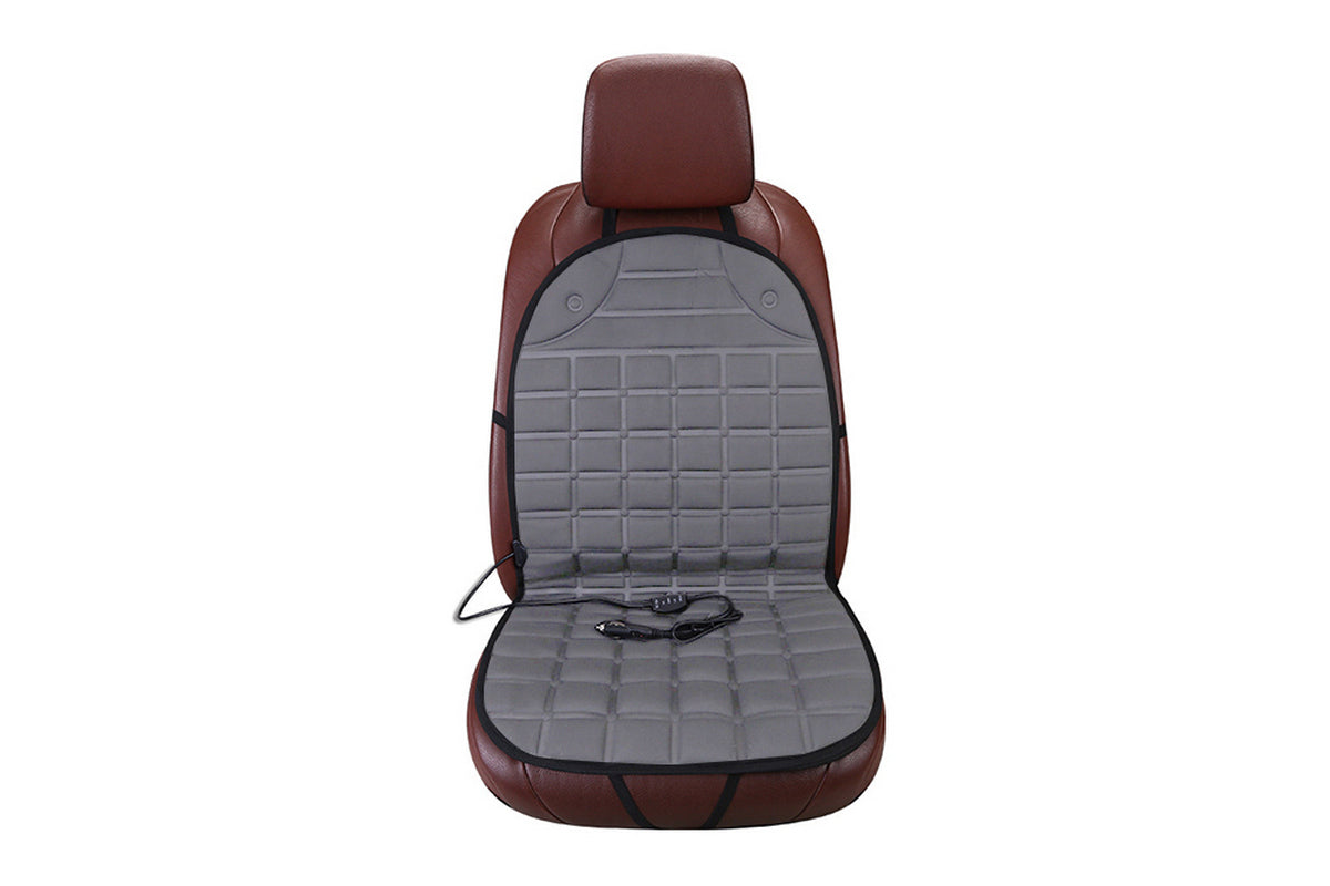 Car Seat Cushion Comfortable Seat Heating Cover Universal Winter Seat Warmer-Gray