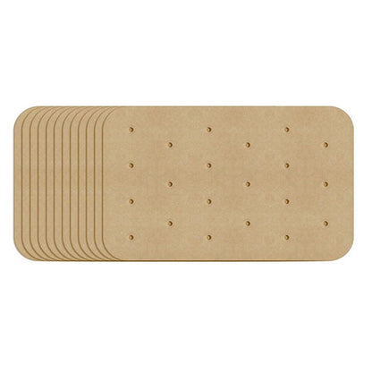 100Pcs Air Fryer Paper Rounded Corner Liners for Air Fryer Steamer Wood Color