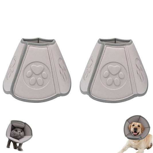 2pcs Pet Recovery Collar Cone Adjustable Soft Cone for Dogs Cats -2XL