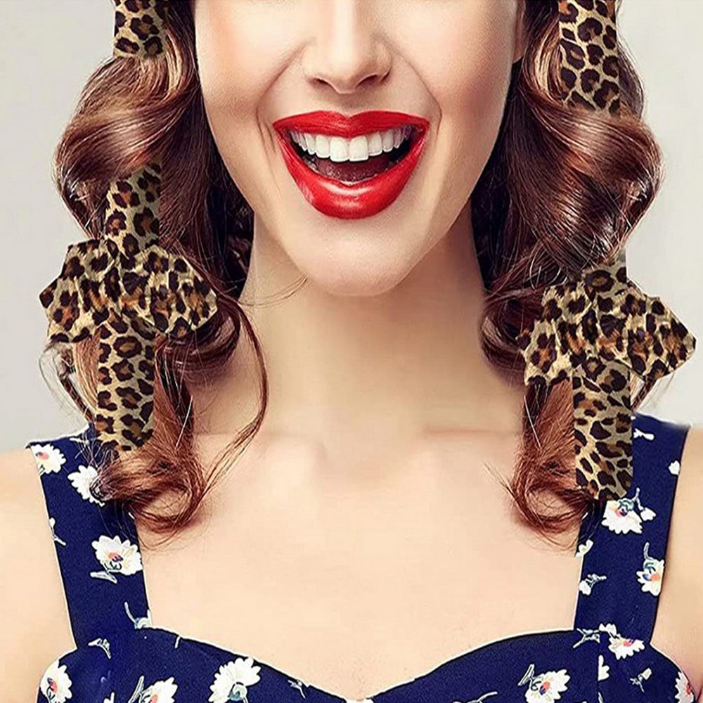 2pcs Heatless Hair Curler No Heat Rod Headband for Long Hair -Brown