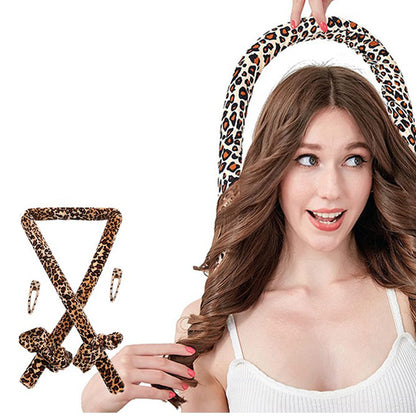 2pcs Heatless Hair Curler No Heat Rod Headband for Long Hair -Brown