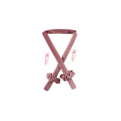 2pcs Heatless Hair Curler No Heat Rod Headband for Long Hair -Pink
