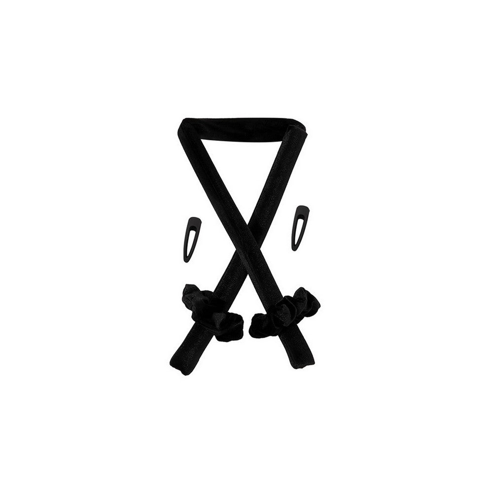 2pcs Heatless Hair Curler No Heat Rod Headband for Long Hair -Black