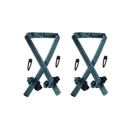 2pcs Heatless Hair Curler No Heat Rod Headband for Long Hair -Blue