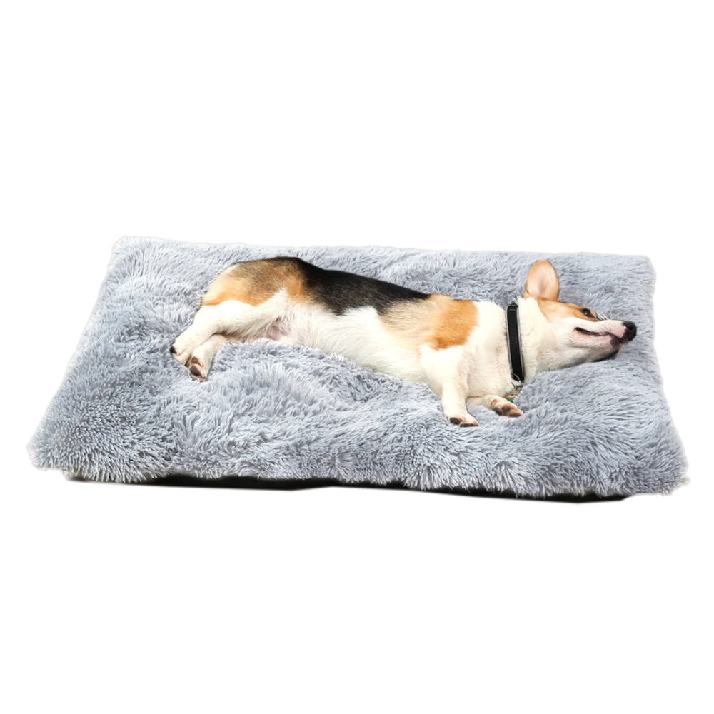 65x50cm Pet Warm Pad Dog Bed Pad Pet Plush Mat Cat Bed Pad Fluffy Dog Bed Grey
