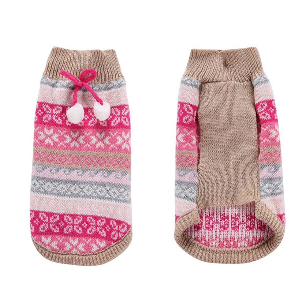 2 X Pet Knitted Sweater Blue and Pink L Size