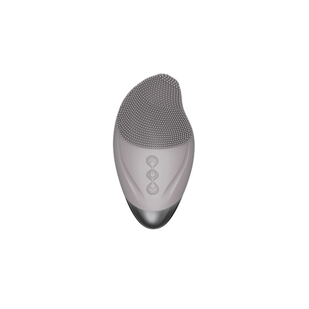 2pcs Facial Cleansing Brush Electric Soft Silicone Face Brush for Exfoliation Cleansing Massaging-Pink and Grey