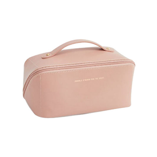 Travel Cosmetic Bag Portable Makeup Organizer Toiletry Bag For Women -Pink