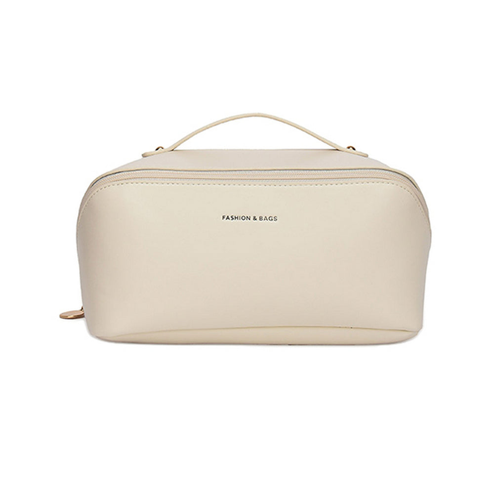 Travel Cosmetic Bag Portable Makeup Organizer Toiletry Bag For Women -Beige