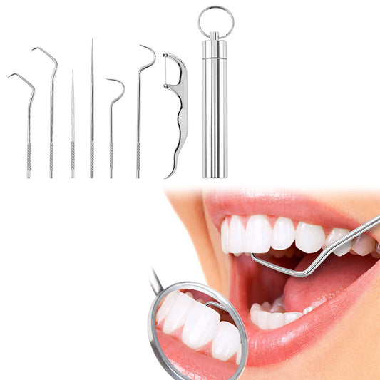 7-Piece Stainless Steel Toothpicks Kit