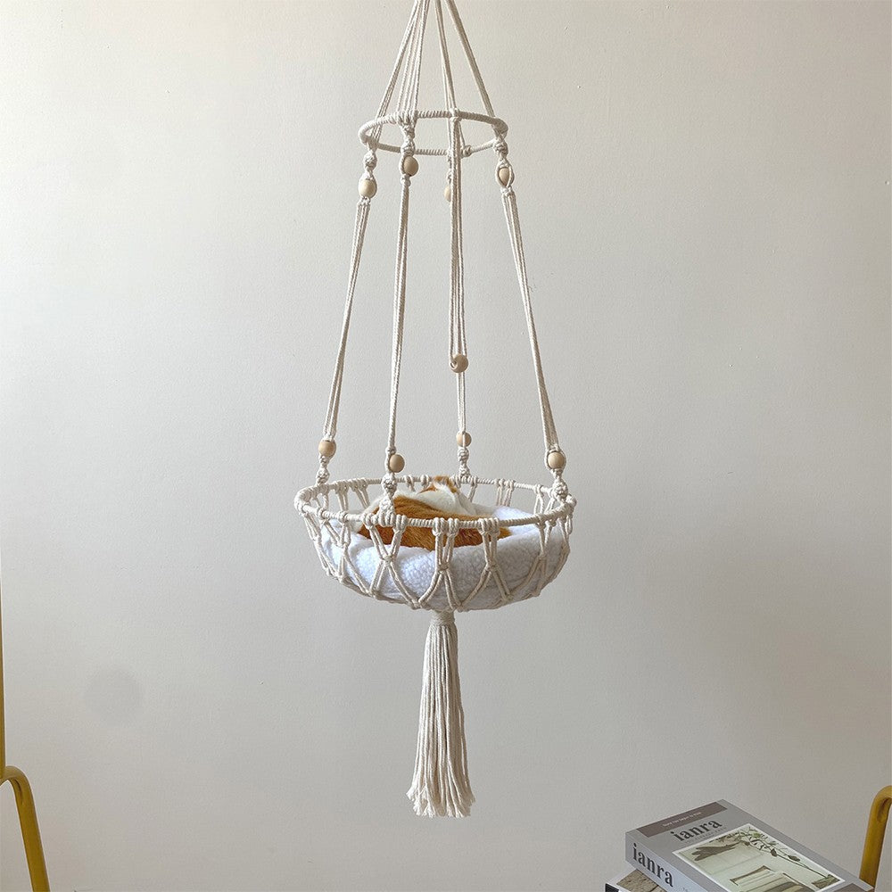 Pet Hammock Hanging Cat Bed Aerial Kitten Climbing Frame Sunny Window Seat Nest