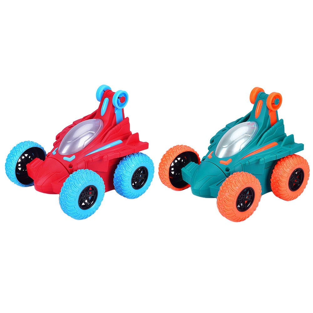 2Pcs Electric Special Effect Dump Truck Blue and Red