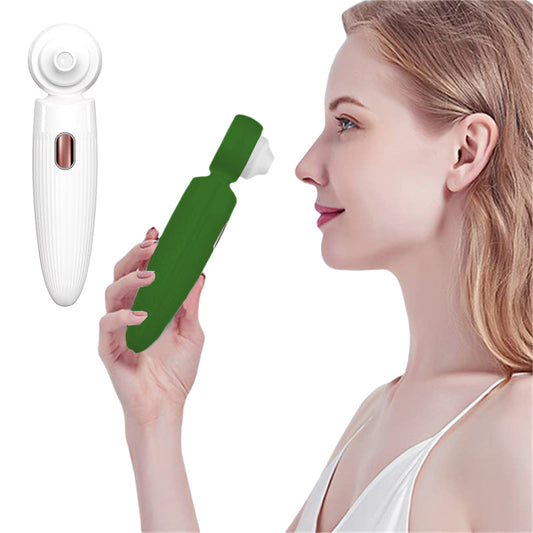 2Pcs Electric Blackhead Remover Face Pore Cleaner White and Green