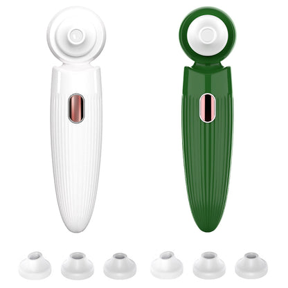 2Pcs Electric Blackhead Remover Face Pore Cleaner White and Green