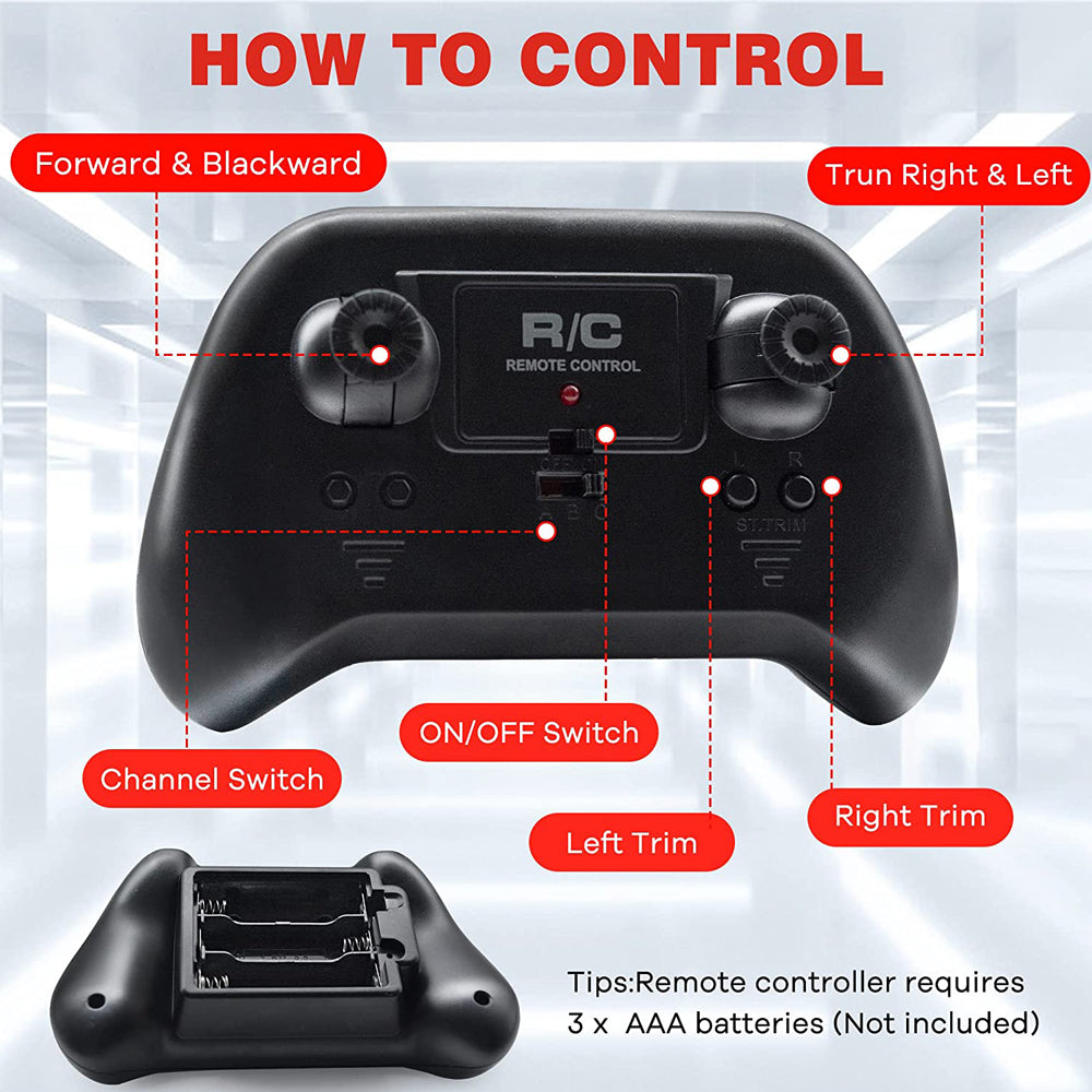 Wall Climbing Remote Control Car 360 Degree Rotating Stunt Toy RC Car for Kids -Black