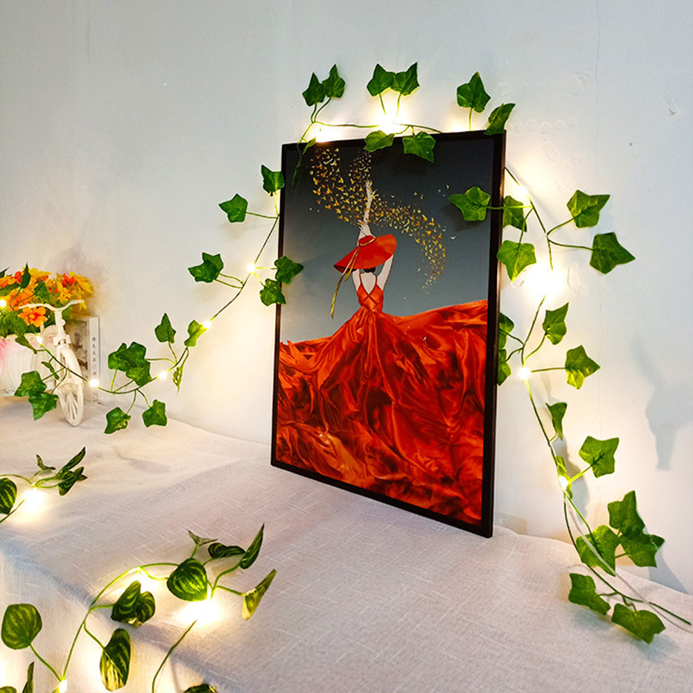 String Lights Artificial Ivy Vine Lights for Wall Room Wedding Indoor Party Festival Decor -Style 3