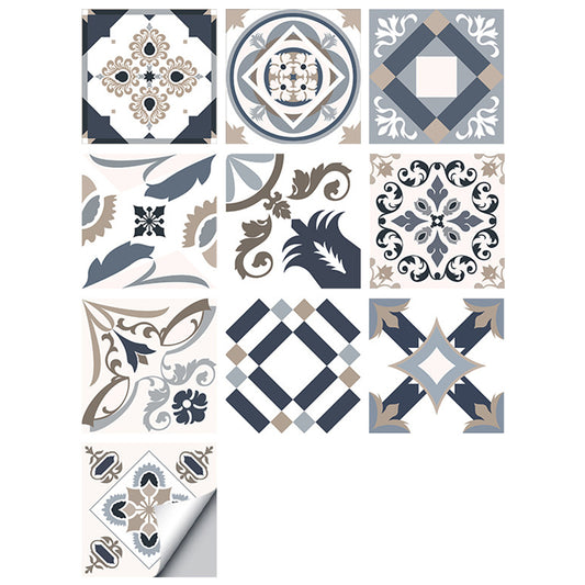 Wall Art 10pcs Reusable Tile Wall Stickers-Style 3