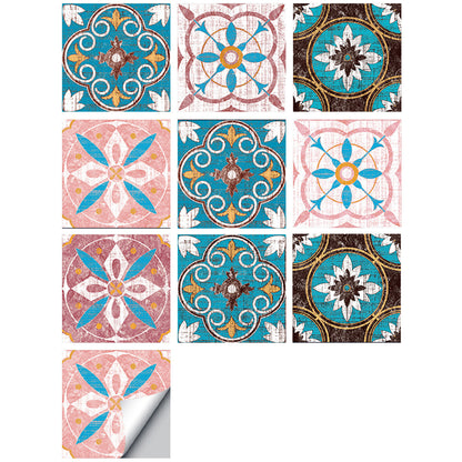 Wall Art 10pcs Reusable Tile Wall Stickers-Style 2