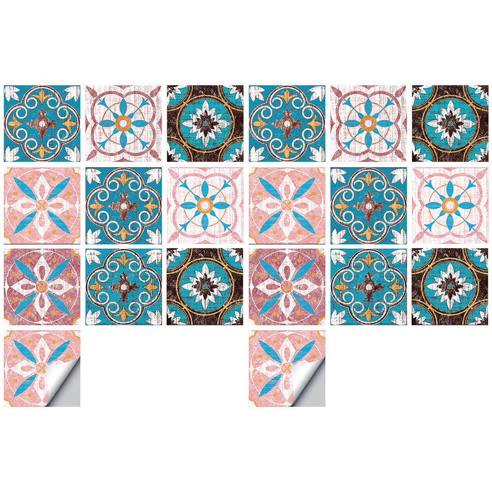 Wall Art 20pcs Reusable Tile Wall Stickers-Style 2