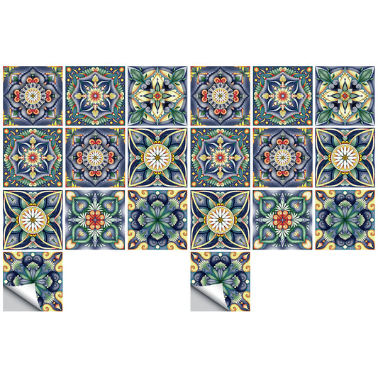 Wall Art 20pcs Reusable Tile Wall Stickers-Style 5