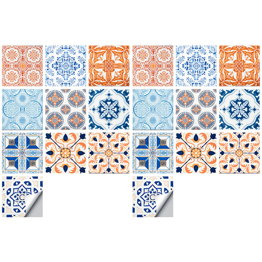 Wall Art 20pcs Reusable Tile Wall Stickers-Style 1