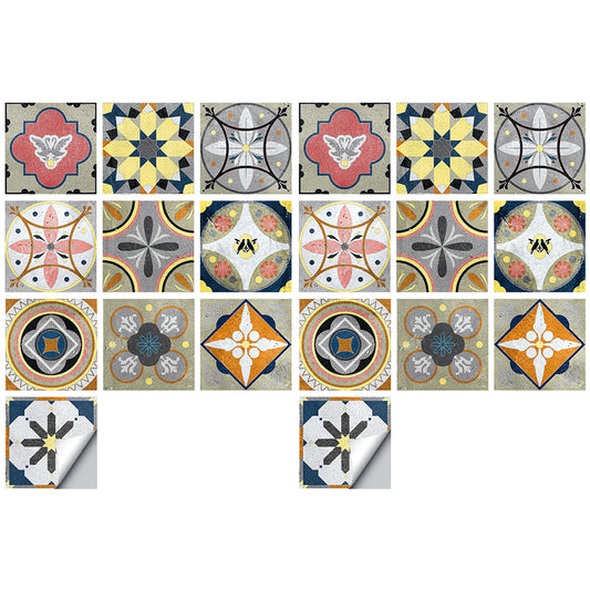 Wall Art 20pcs Reusable Tile Wall Stickers-Style 4