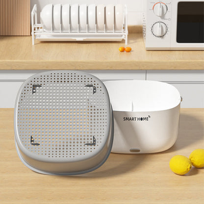 Ultrasonic Fruit Vegetable Cleaning Machine Fruit Vegetable Purifier with Drain Basket