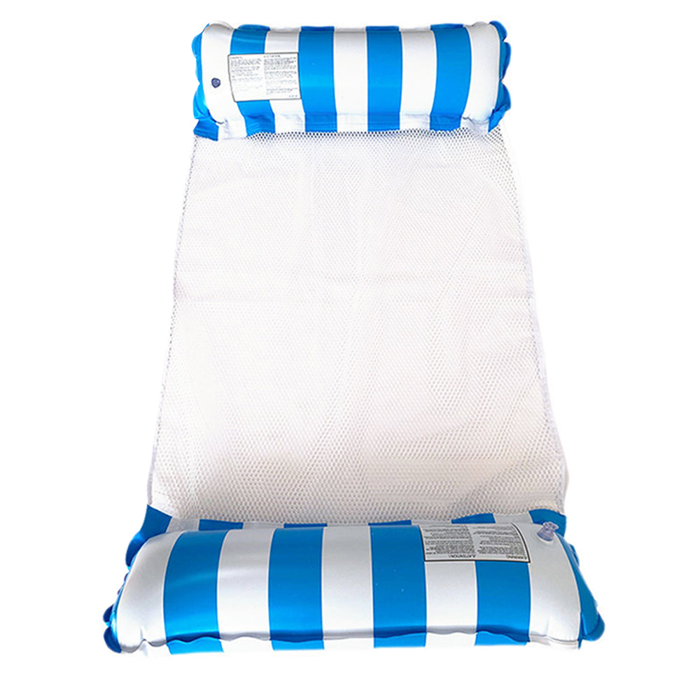 Toy Inflatable Floating Water Hammock Water Toy with Pump-Light blue