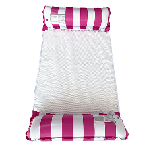 Toy Inflatable Floating Water Hammock Water Toy with Pump-Rose red