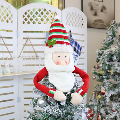 2X Santa Claus Snowman Christmas Tree Topper Decor