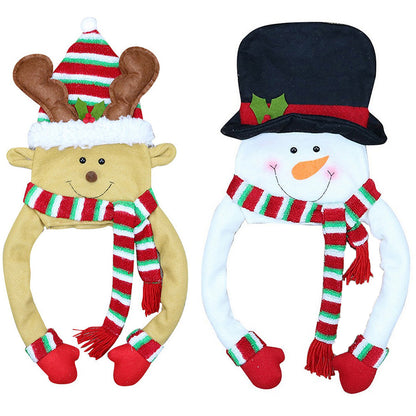 2X Snowman Elk Christmas Tree Topper Decor