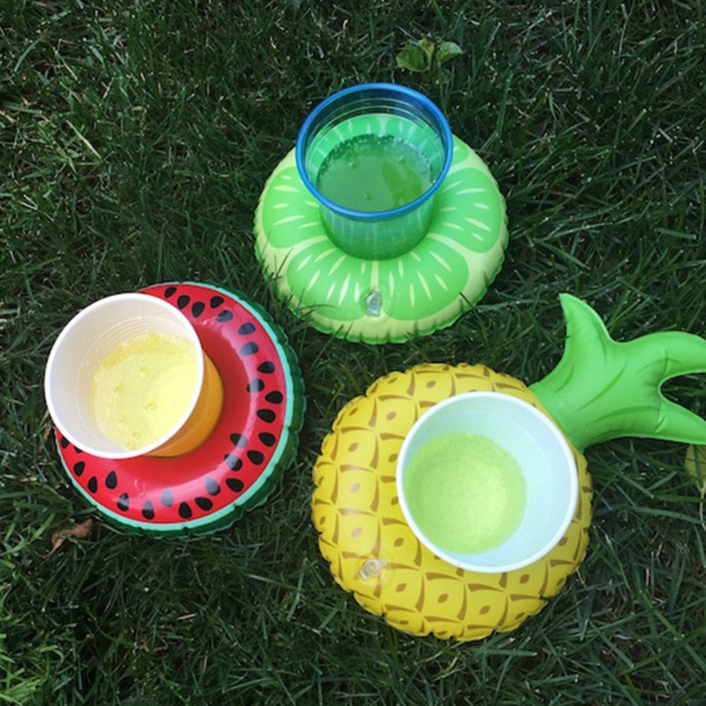 3Pcs Inflatable Floating Drink Cup Can Beer Holder Swimming Pool Bath Beach Party