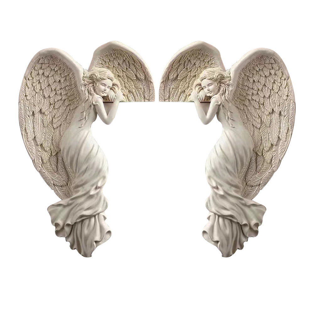 2Pcs Angel Wing Door Corner Sculpture Door Frame Decoration