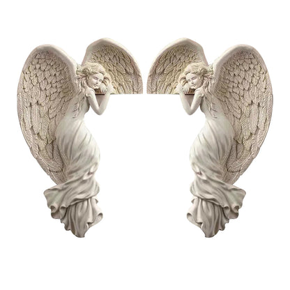 2Pcs Angel Wing Door Corner Sculpture Door Frame Decoration
