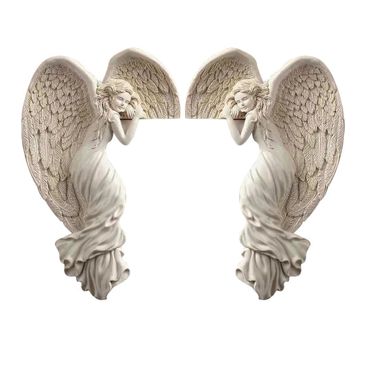 2Pcs Angel Wing Door Corner Sculpture Door Frame Decoration