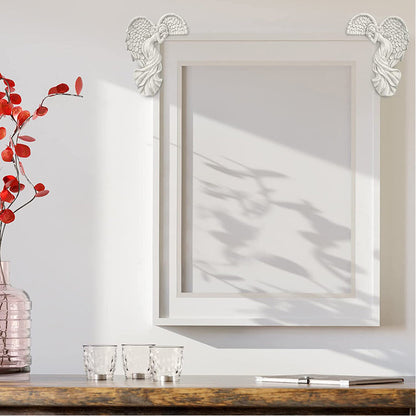 2Pcs Angel Wing Door Corner Sculpture Door Frame Decoration