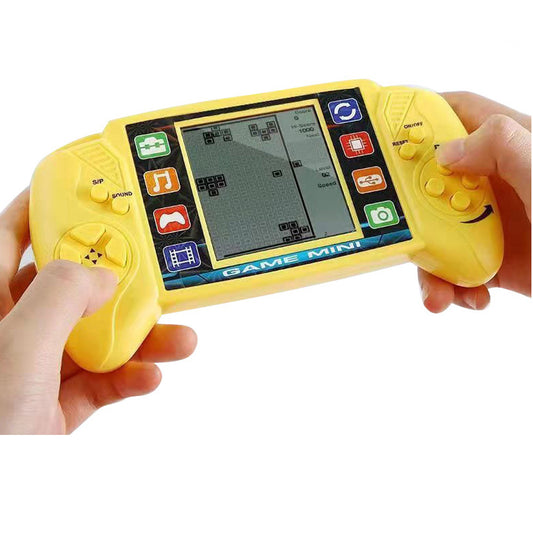 Toy Pocket Handheld Video Game Console 3.5in Brick Game Player with 23 Classic Games -Yellow
