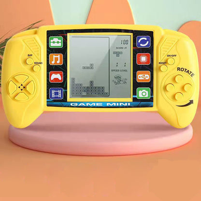 Toy Pocket Handheld Video Game Console 3.5in Brick Game Player with 23 Classic Games -Yellow and Black